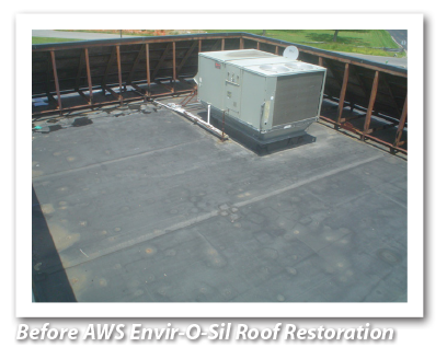 Before AWS Ure-A-Sil Roof Coating